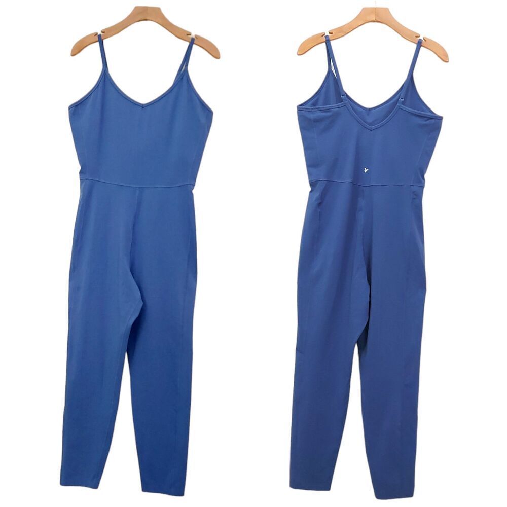 Old Navy Active Powerchill Cami Bodysuit 7/8 Built-In Bra Womens XL Blue - Picture 3 of 12